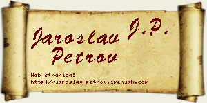Jaroslav Petrov vizit kartica